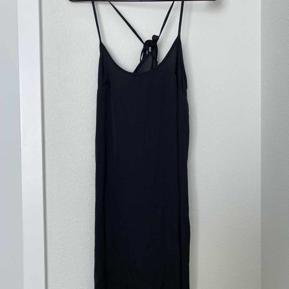 Aerie Black Strappy Slip Dress